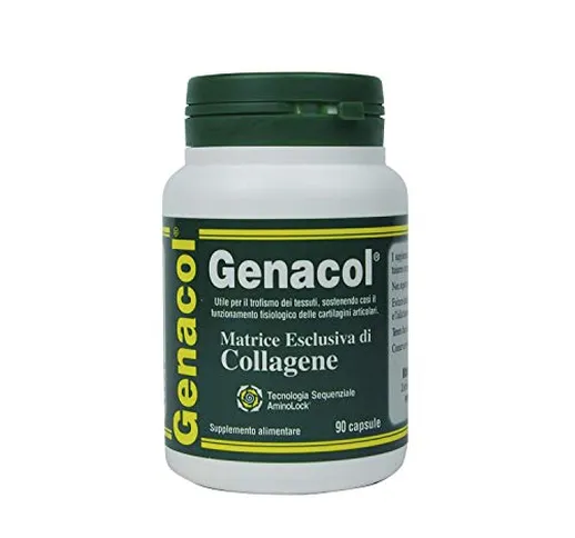 GENACOL Matrice di collagene pura al 100% con Vitamina C | 90 capsule 400mg - Per la resis...