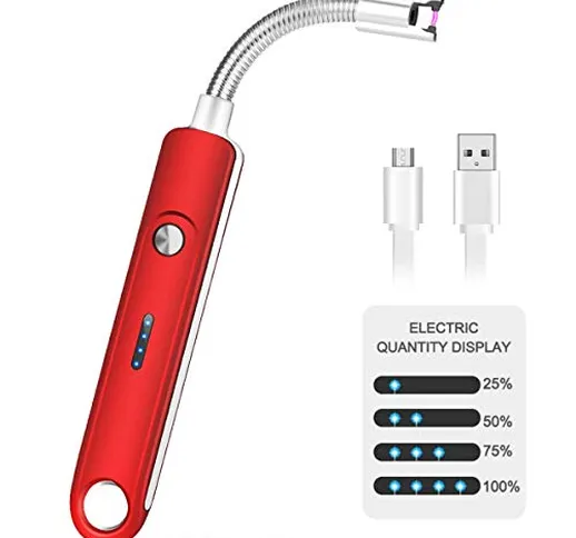 Forehakms Accendino Elettrico USB, Ricaricabile Arco Elettrico Accendino al Plasma da Cuci...