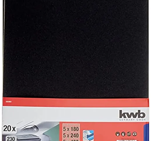 KWB carta abrasiva per vernice e Auto, impermeabile, 830-960