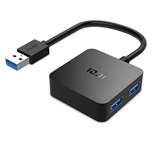 ICZI Hub USB 3.0, Compatto e Ultrasottile 4 Porte Splitter Dati USB Adatto per MacBook PRO...