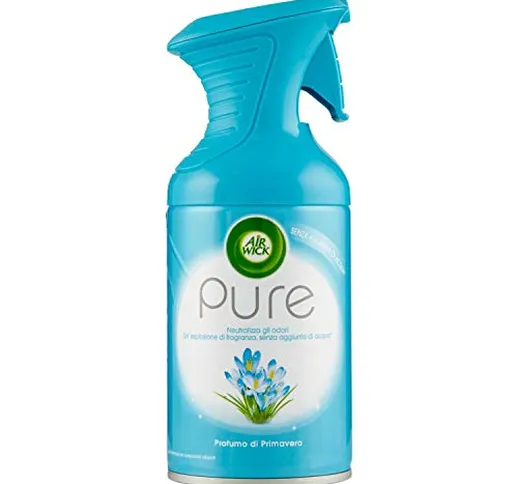 Air Wick Pure Spray Deodorante Ambiente Profumo di Primavera, 6 Confezioni da 250 ml