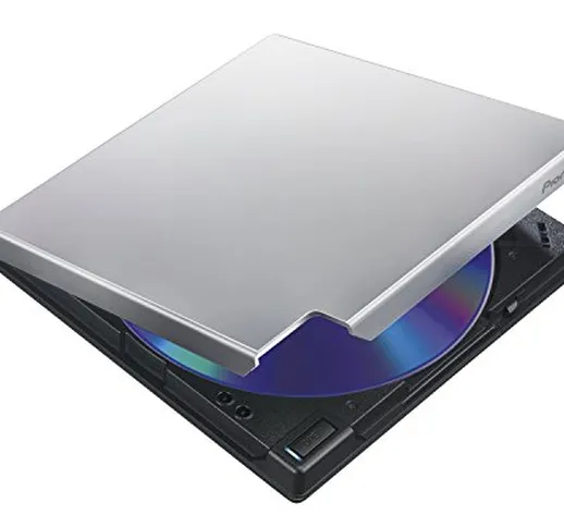 PIONEER - Registratore Blu-ray, USB 3.0, 6x/8x/24x, Slimline portatile, argento, Top Load,...