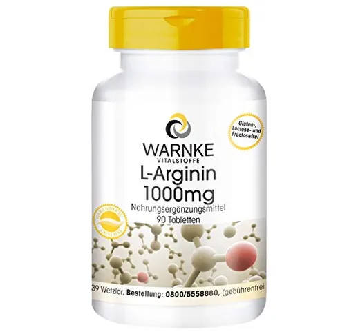 L - Arginina 1000mg - 90 Compresse - Sostanza pura