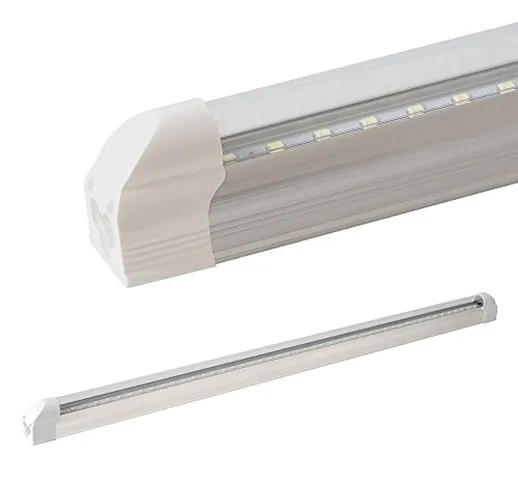 LEDVero T5 LED Tubo integrato trasparente in bianco freddo 60cm - Plafoniera LED