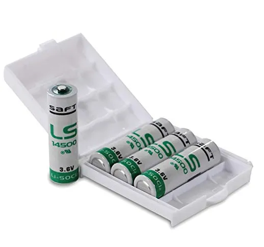 4 batterie Saft LS14500 AA/Mignon, a lunga durata Li-SOCl2 ad alte prestazioni da 3,6 V, i...