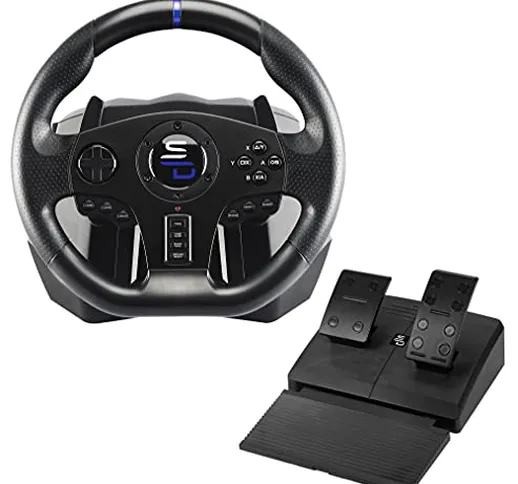 Superdrive - Sv750 Racing Wheel con Pedale, Cambio E Vibrazione - Xbox Serie X/S, PS4, Xbo...