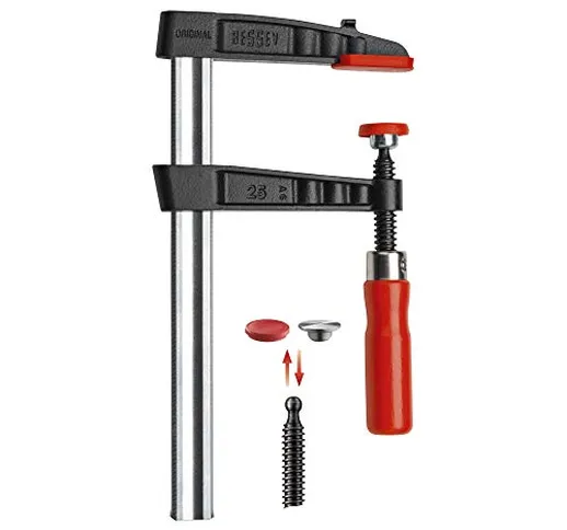 Bessey TG100S17 - Morsetto a barra in ghisa malleabile, apertura: 1000 mm, profondità inca...