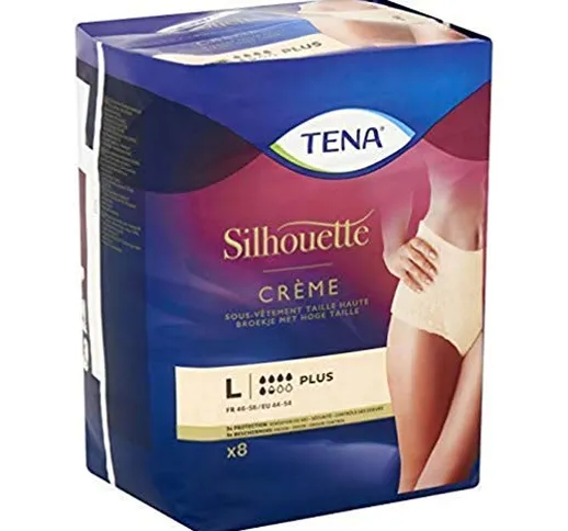 TENA Silhouette Plus Vita alta - Biancheria intima assorbente monouso per incontinenza fem...