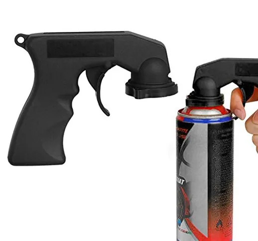 Pistola a Spruzzo Vernice Aerosol Impugnatura per Bombolette Spray Adattatore Spray in Pla...