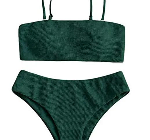 ZAFUL Set Bikini da Donna Imbottito, Sexy Costume da Bagno con Spalline per Spaghetti, Sig...