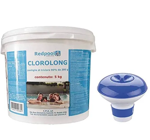 BuyStar 5 kg Cloro in pastiglie per Piscina gr 200 pastiglie tricloro 90% | Trattamento Ma...