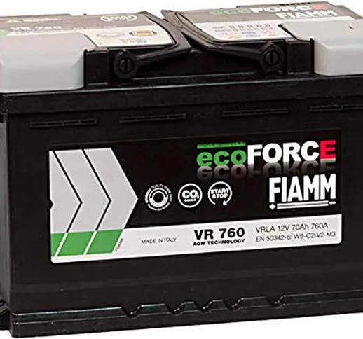 Fiamm 7903791 VR760 Ecoforce Batteria per Auto, 278 x 176 x 190 mm, 760A