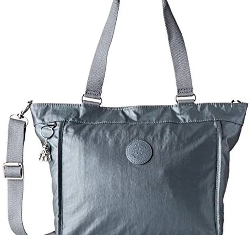 Kipling New Shopper S, Borsa Donna, Grigio (Steel Gr Metal), 42x27x13 centimeters (B x H x...