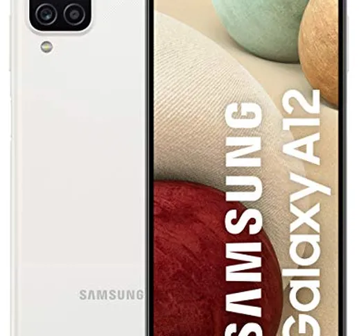 SAMSUNG Galaxy A12 - Smartphone 64GB, 4GB RAM, Dual Sim, White