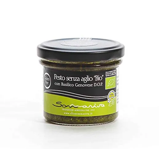 Pesto senz'aglio biologico - Sommariva - Liguria - Vaso di vetro - GR - - BIO