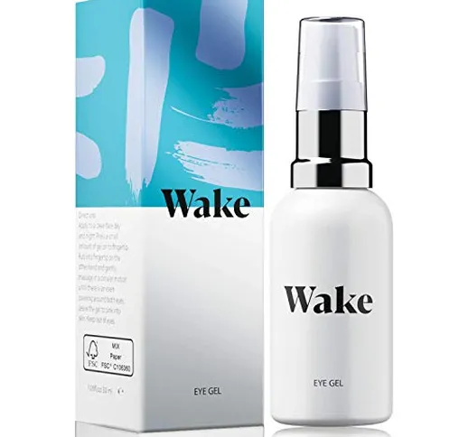 WAKE gel idratante per occhiaie e borse sotto gli occhi, crema contorno occhi - Vitamina E...