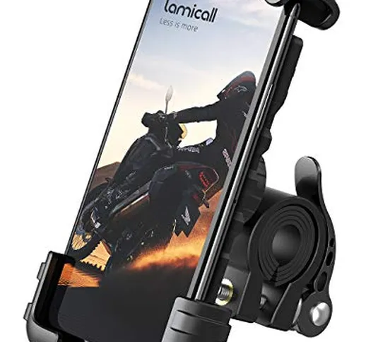 Lamicall Supporto Telefono Bicicletta, Metallico Supporto Motociclo - Manubrio Supporto Ce...