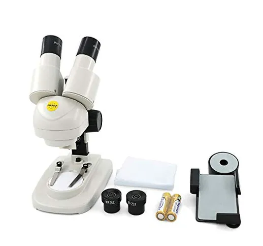 SWIFT S102-B Microscopio binoculare 3D stereo Junior con ingrandimento 20x e 50x, con adat...
