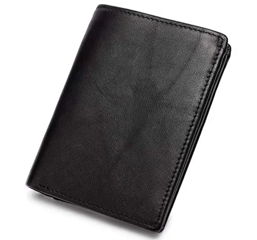 Portafoglio con blocco RFID in pelle per uomo Eono Essentials - Tasca per monete e porta c...