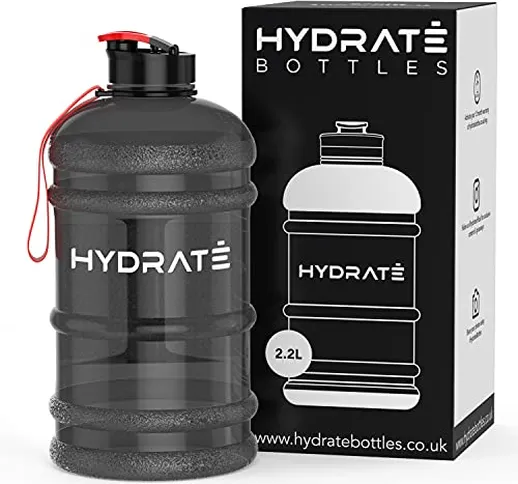 HYDRATE Borraccia 2 Litri XL – Borraccia Senza BPA, con tappo, Borraccia Palestra - Divers...