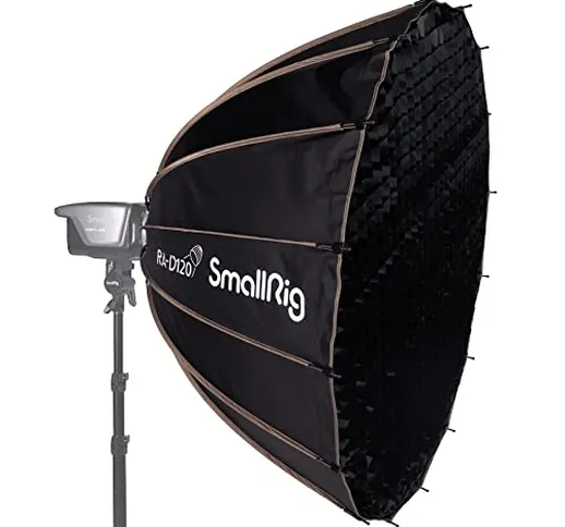 SMALLRIG Softbox Parabolico, Softbox a Sgancio Rapido da 47,2 Pollici/120 cm, Compatibile...