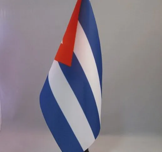 AZ FLAG Bandiera da Tavolo Cuba 21x14cm - Piccola BANDIERINA Cubana 14 x 21 cm