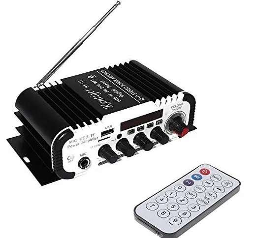 DollaTek Kentiger HY-V11 2CH Hi-Fi Bluetooth Car Audio Amplificatore FM Stereo Radio Playe...