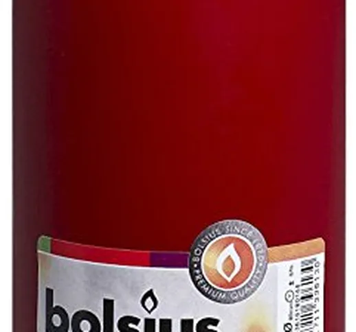 Bolsius - Candela D'Ambiente - Pillar Rosso Scuro - Durata 67 Ore