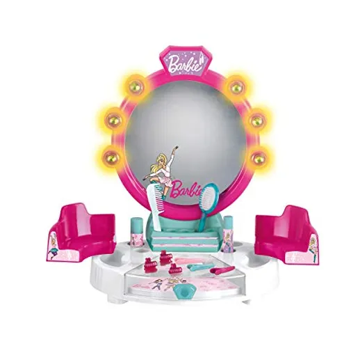 Theo Klein- Barbie Studio Bellezza con Accessori, Luce E Suoni, Versione per Tavolo, Gioca...