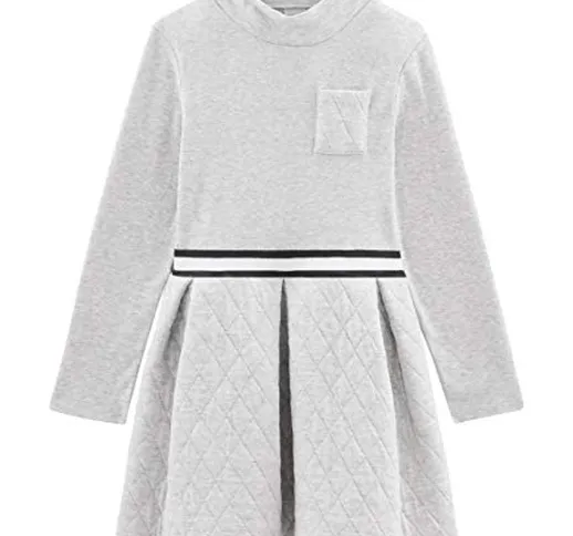 Petit Bateau Robe Ml_4960102 Vestito, Grigio (Beluga Chine 02), 152 (Taglia Produttore: 12...