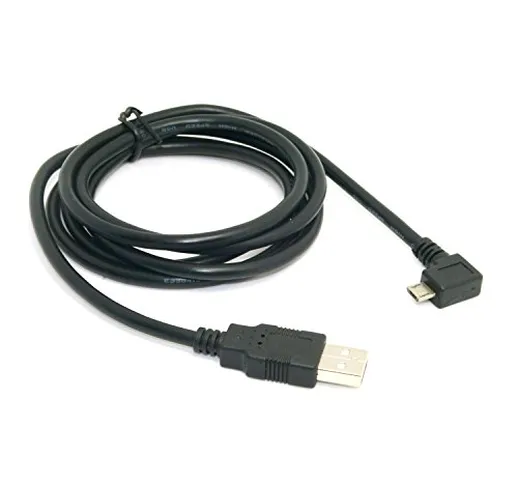 HDMIHOME - Cavo di ricarica dati micro USB ad angolo retto a 90 gradi, 5 pin maschio, 1,5...