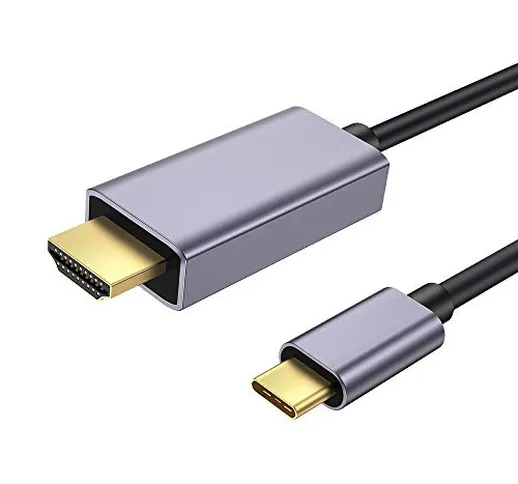 Cavo da USB C a HDMI (4K@60Hz), Hotott Cavo da USB C a HDMI, compatibile per iPad Pro 2018...