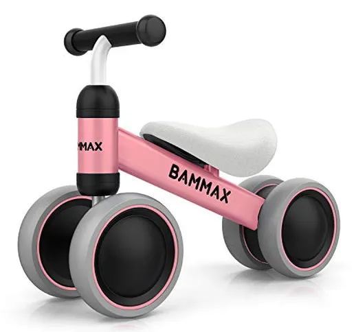 Bammax Bicicletta Senza Pedali, Bicicletta Equilibrio per Bambini 1-2 Anni Triciclo Baby B...