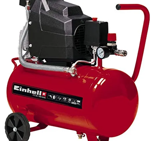 Einhell TC-AC 190/24/8 Compressore ad aria (220-240 V, 1500 W, serbatoio aria 24 l, pressi...