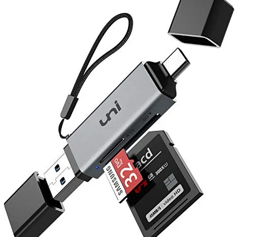 uni Lettore Schede SD/Micro SD(TF), Lettore SD Card USB 3.0 Adattatore Micro SD OTG, Tipo...