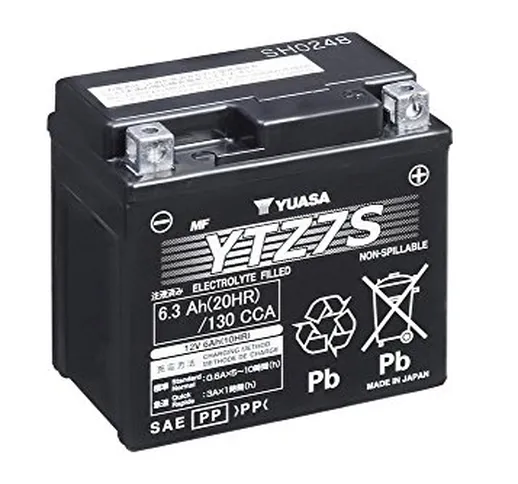 Batteria YUASA YTZ7S, 12 V/6ah (dimensioni: 113 X 70 X 105) per Yamaha xg250 Tricker anno...