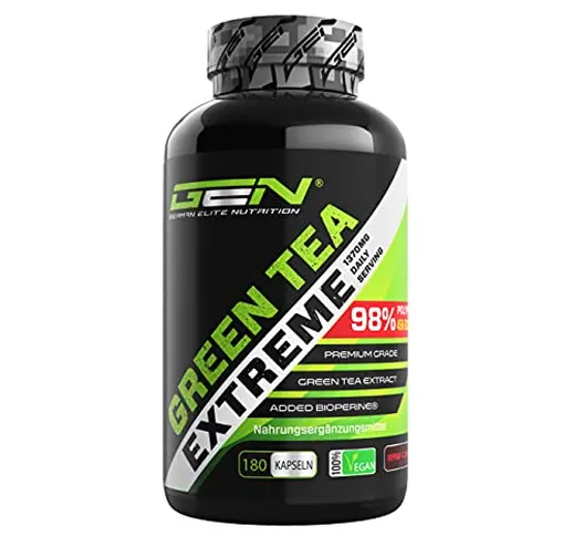 Green Tea Extreme - 180 capsule - 1370 mg di estratto di tè verde per dose giornaliera - 9...