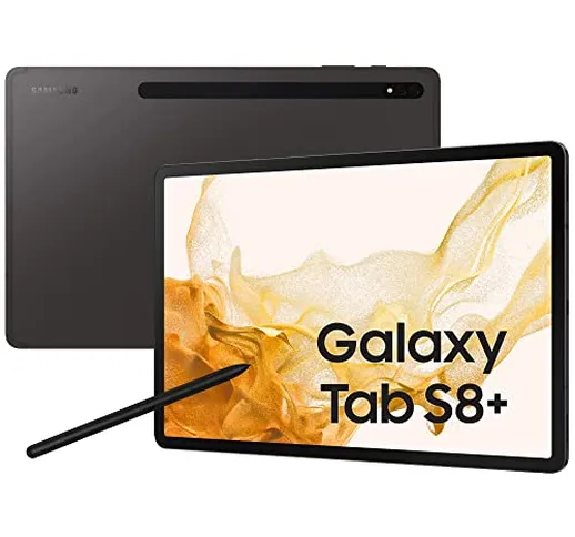 Samsung Galaxy Tab S8+ 12.4 Pollici 5G RAM 8 GB 256 GB Tablet Android 12 Graphite [Version...