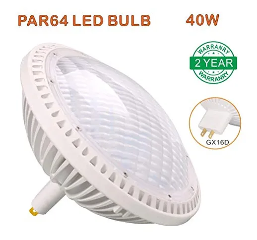 BAOMING LED PAR64 500W equivalente a lampadine alogene da Ampio angolo di alluvione di 120...