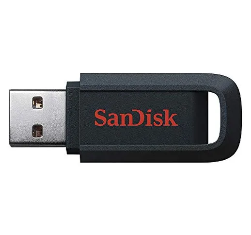 SanDisk Ultra Trek 64 GB, Chiavetta USB 3.0, Velocità di Lettura fino a 130 MB/s, Nero