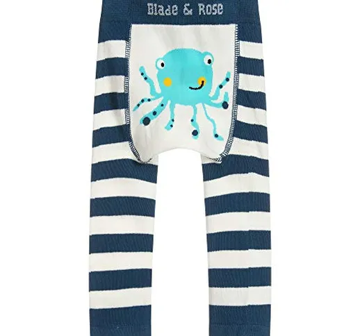 Blade & Rose Octopus leggings a maglia blu/bianco 98 cm-104 cm