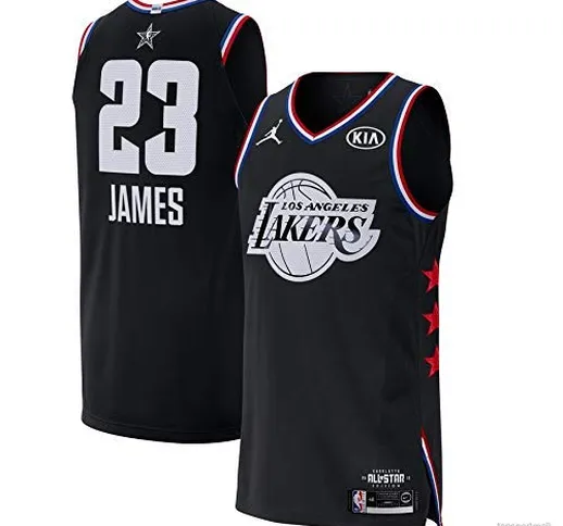 Lalagofe Lebron James Nero, all Star Game 2019 Basket Canotta Maglia Jersey Los Angeles La...