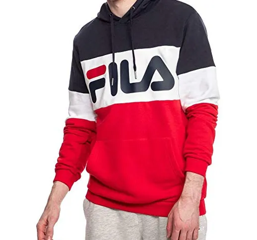 FILA abbigliamento Felpa Men Night Blocked Hoody Felpa CAPPUCC. Uomo Red 687001 S