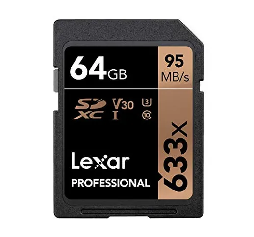 Lexar SDXC Card 64GB Professional 633x UHS-I V30 U3