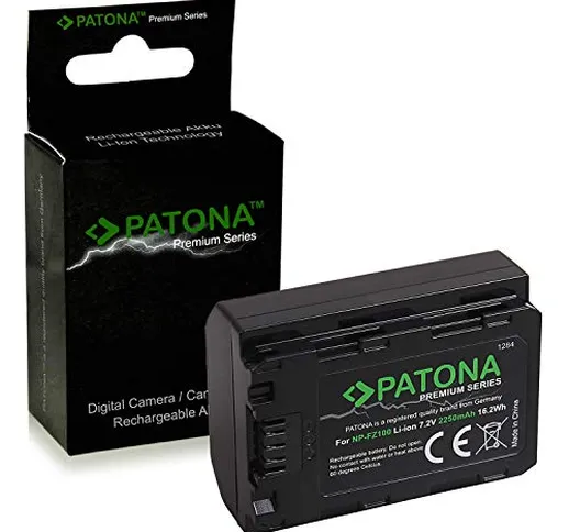 PATONA Premium Batteria NP-FZ100 2040mAh compatibile con Sony BC-QZ1, Alpha 9, 6600, 7M3,...