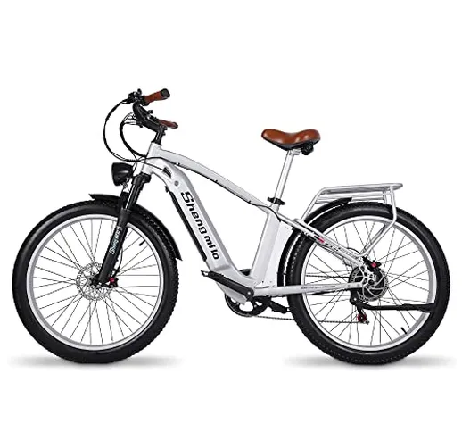 Shengmilo Bici Elettrica, Bici Elettriche Retro MX04 per Adulti, E-Bike Fat Tire con 3 Mod...