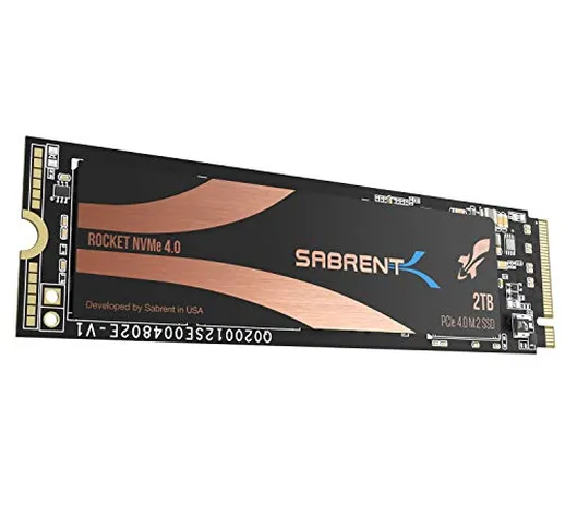 Sabrent SSD Interno 2TB Rocket Nvme PCIe 4.0 M.2 2280 Unità Di Memoria A Stato Solido Con...