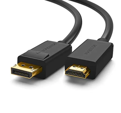 UGREEN Cavo DisplayPort HDMI 4K Ultra HD, Adattatore DP to HDMI Cable per PC, HDTV, Proiet...