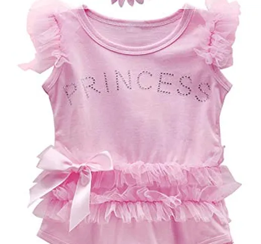 MOMBEBE COSLAND Body Neonata , Bambina, Colore Rosa, 3-6 Mesi/ 70cm