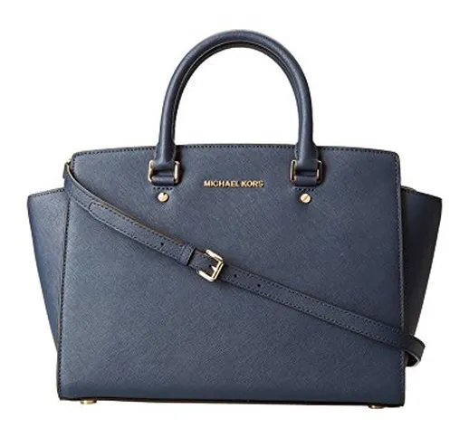 Michael Kors Selma - Borsa grande da donna, Blu (Marina Militare), Large